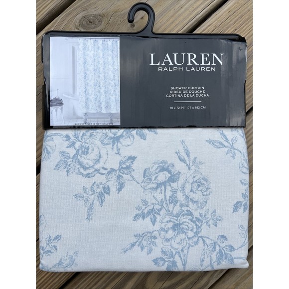Lauren Ralph Lauren Bath New Ralph Lauren Fabric Shower Curtain 0